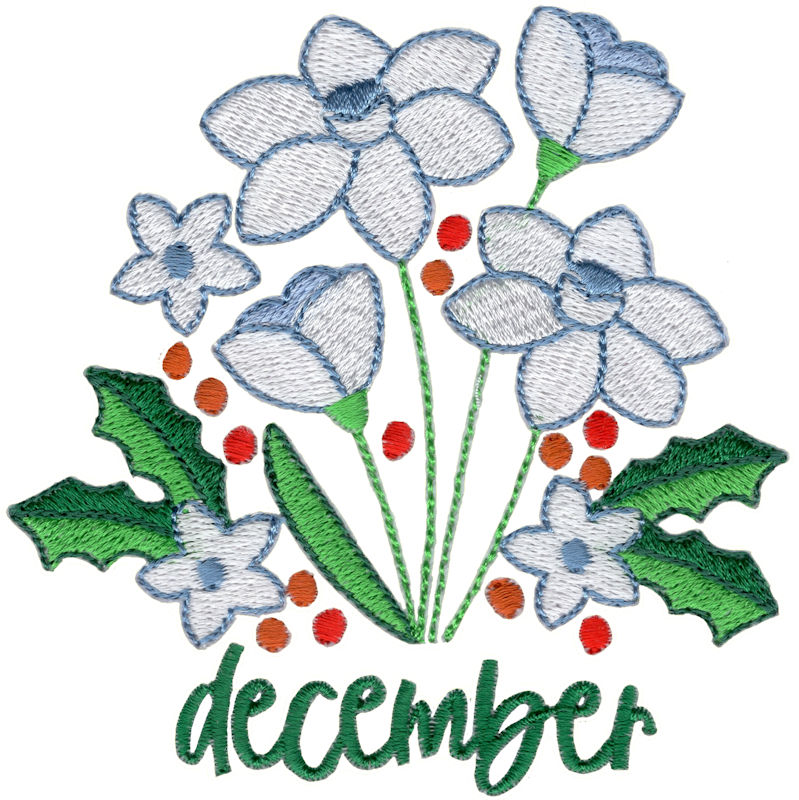 December Narcissi Holly And Poinsettias