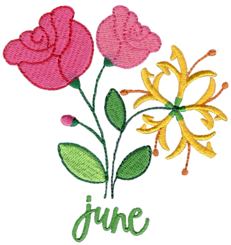June Roses and Honeysuckle