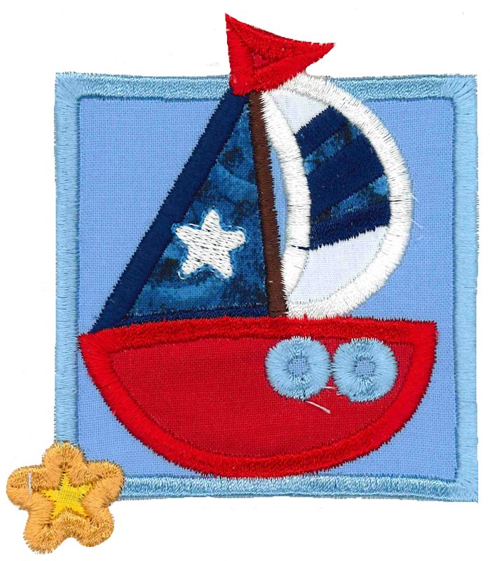 Nautical Sail Boat Applique