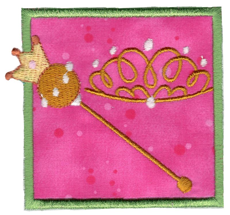 Princess Crown and Scepter Applique