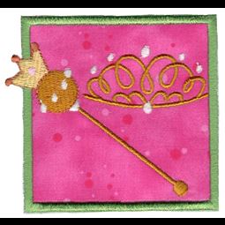 Princess Crown and Scepter Applique