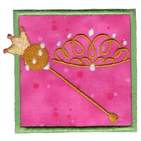 Princess Crown and Scepter Applique