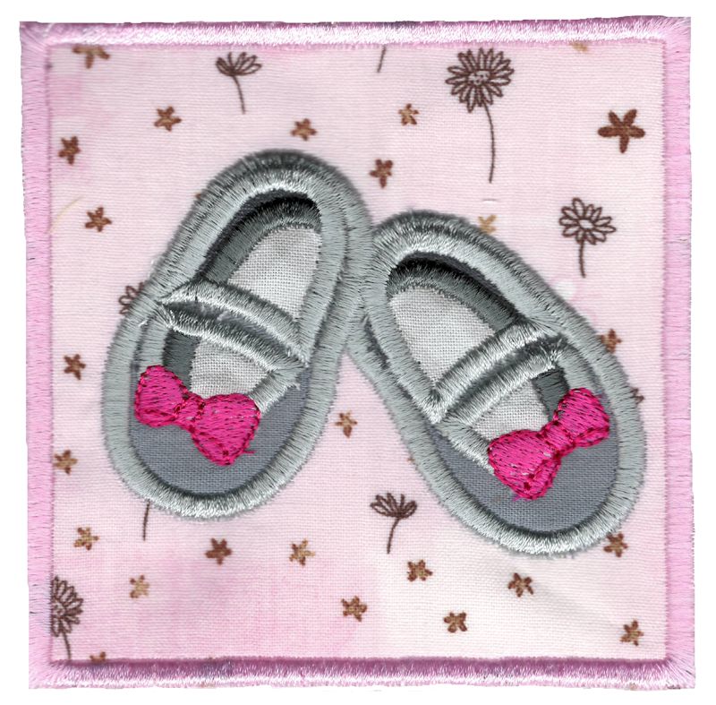 Baby Girl Booties Applique