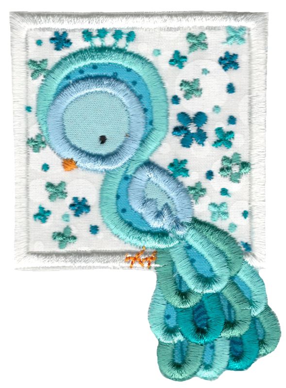 Pretty Peacock Applique
