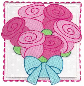 Rose Bouquet Applique