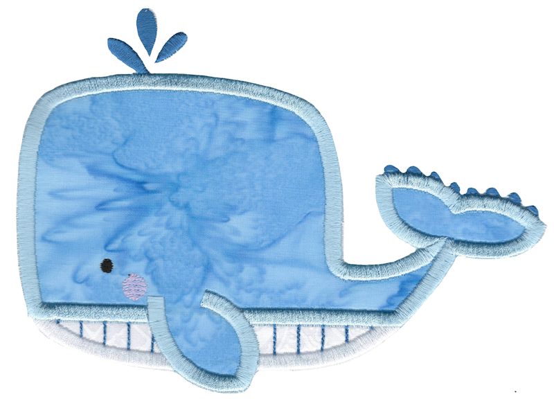 Boxy Whale Applique