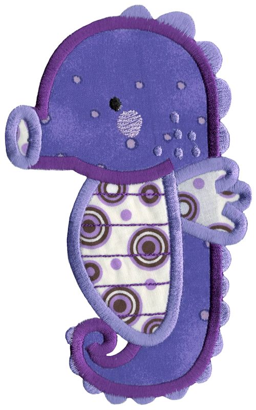 Boxy Seahorse Applique