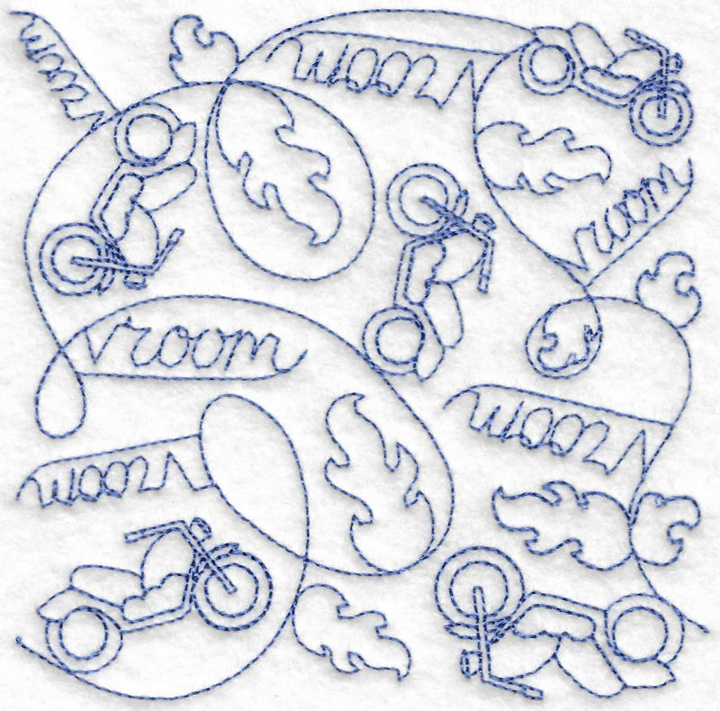 Motorbike Quilt Block
