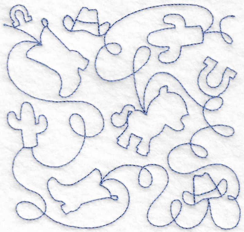 Cowboy Quilt Block