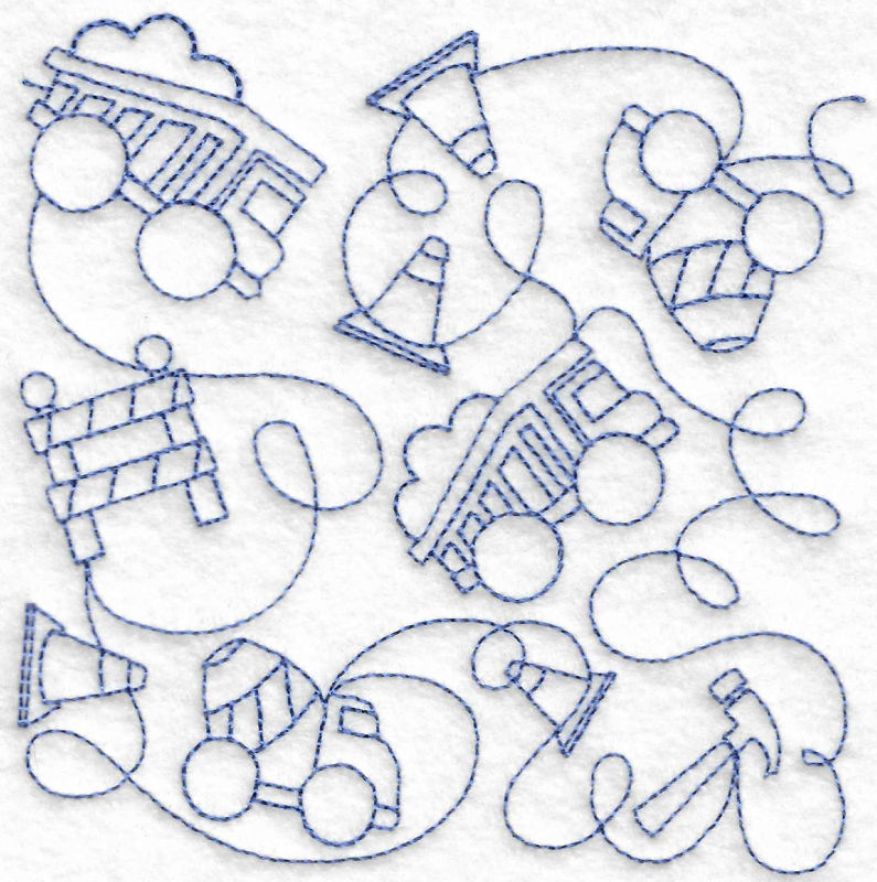 Construction Quilt Block