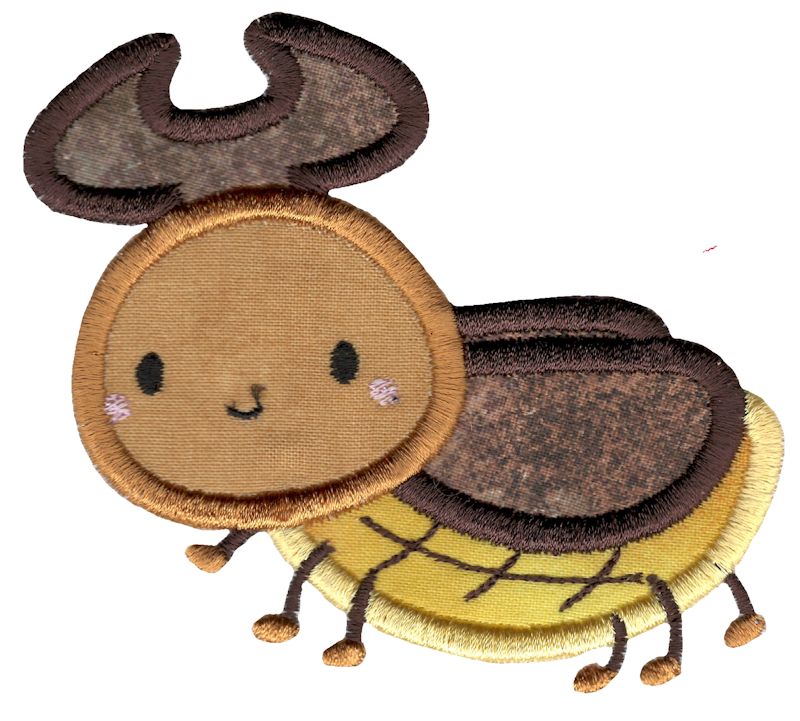 Cute Rhino Beetle Applique