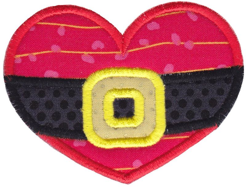 Santa Heart Applique