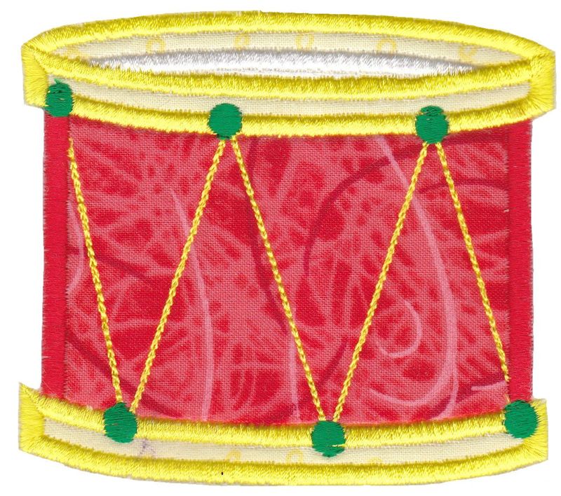 Christmas Drum Applique