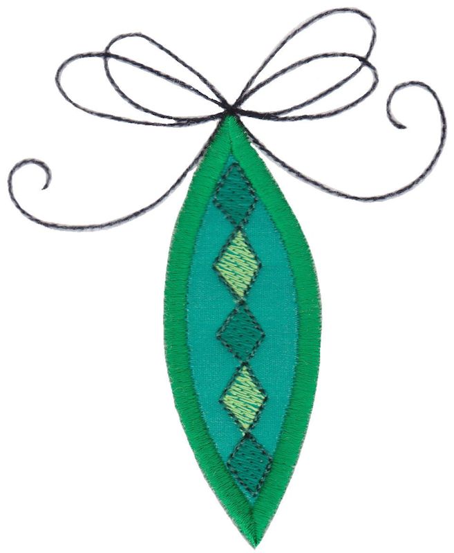 Green Retro Christmas Ornament