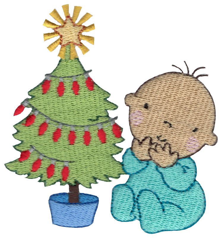 Baby and Christmas Tree