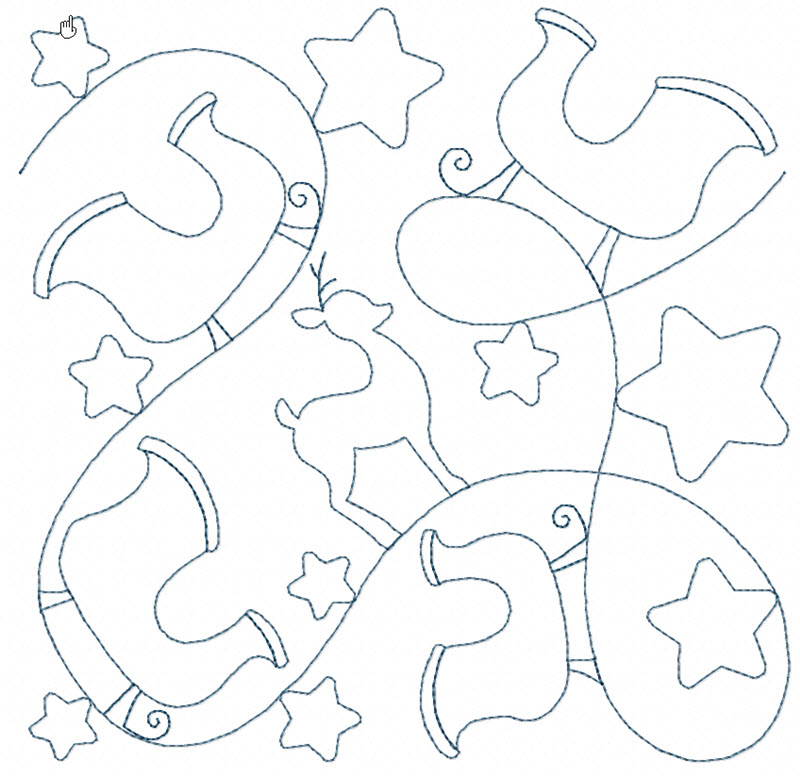 Santa's Sleigh Quilt Block