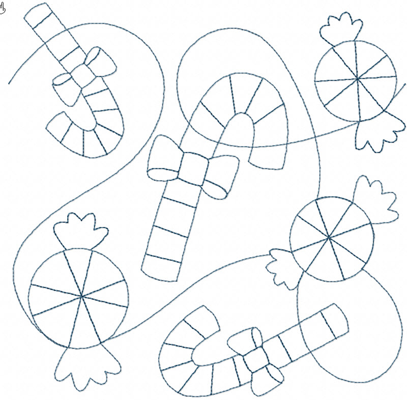 Candy Cane Quilt Block