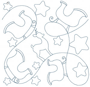 Christmas Continuous Line Quilting