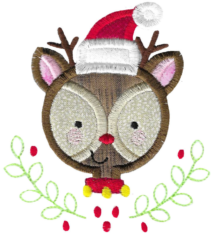 Applique Rudolph Face