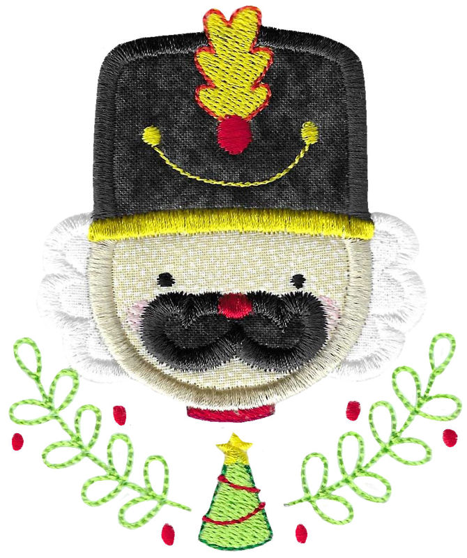 Applique Nutcracker Face