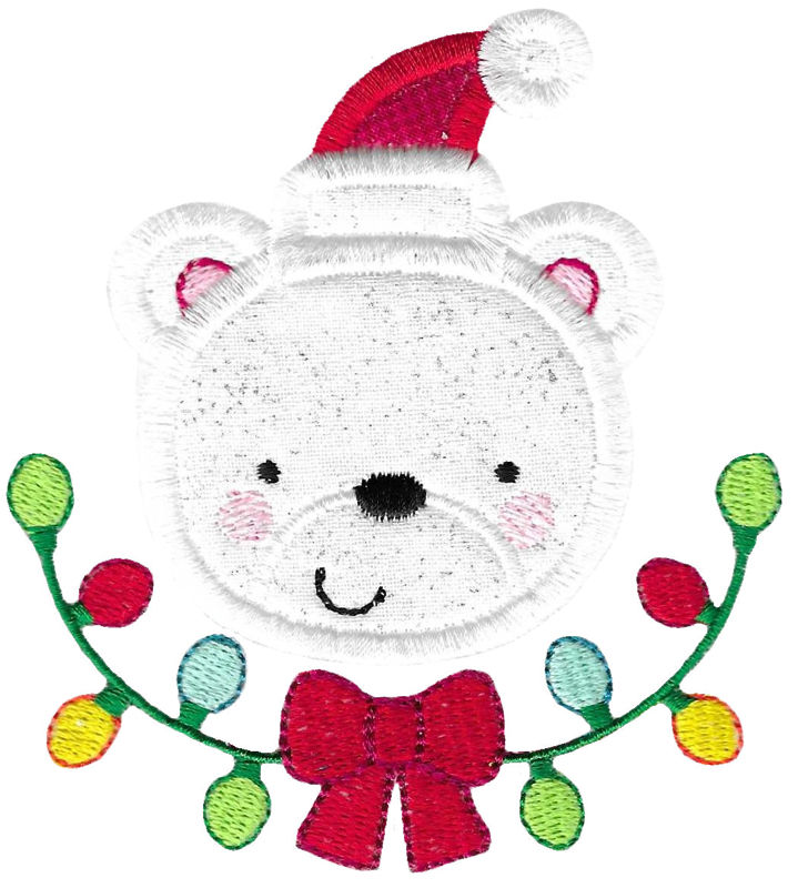 Applique Polar Bear Face