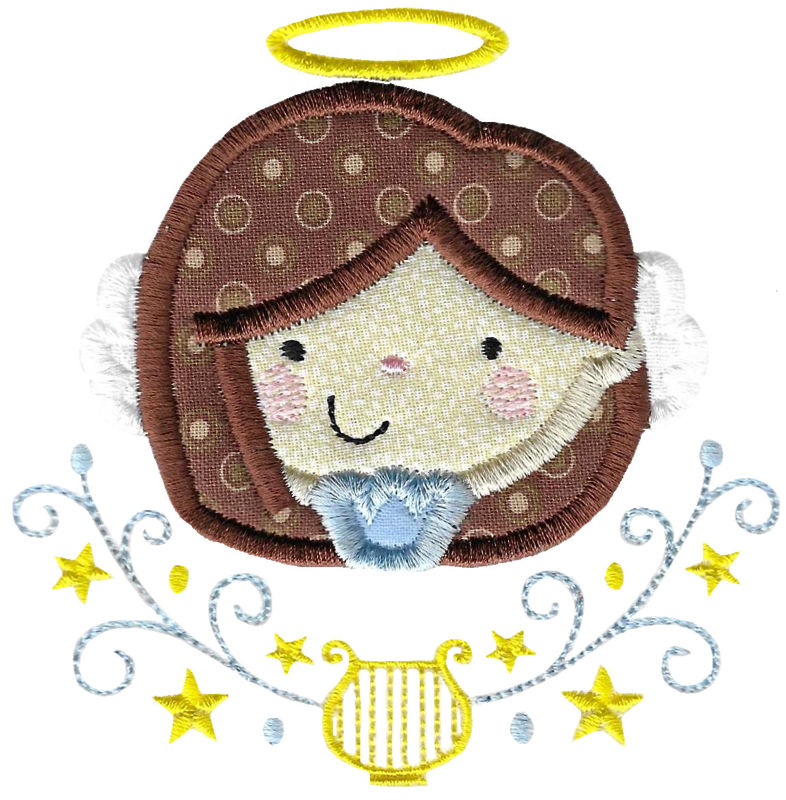 Applique Angel Face