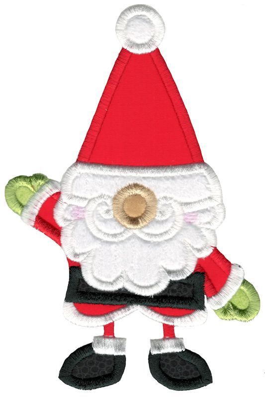 Santa Claus Gnome Applique