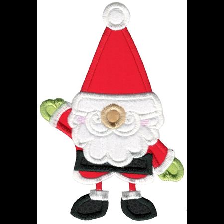 Santa Claus Gnome Applique