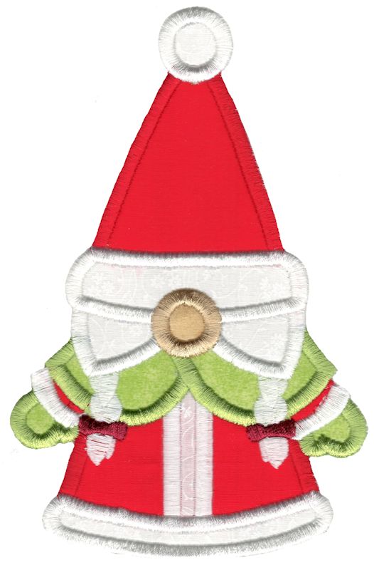 Mrs Claus Gnome Applique