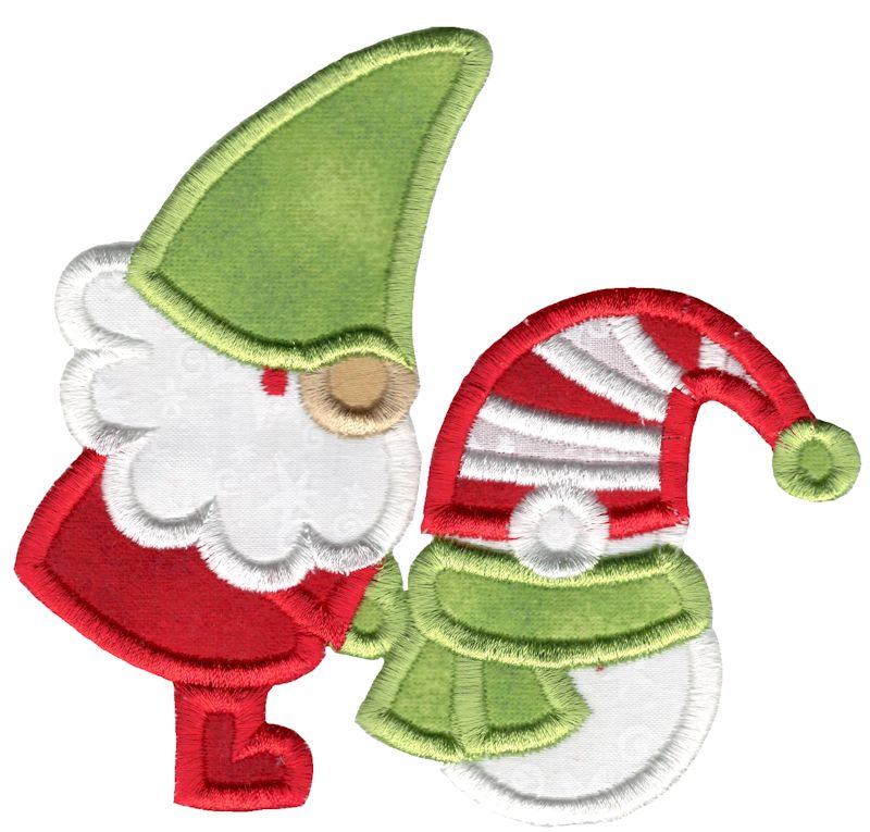 Gnome and Snowman Applique