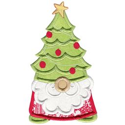 Christmas Tree Hat Gnome Applique