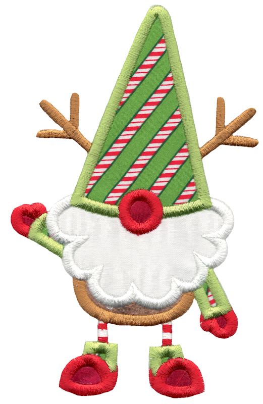 Boy Reindeer Gnome Applique