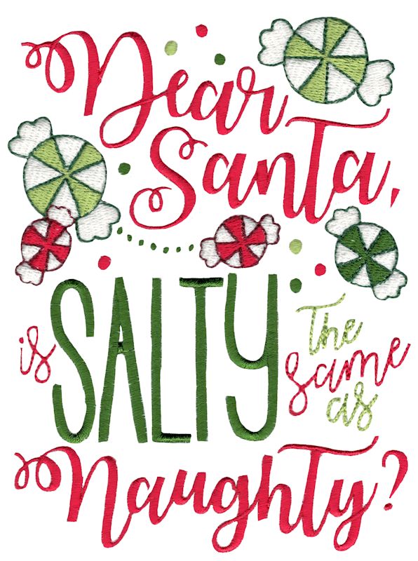 Dear Santa Is Salty The Same As Naughty
