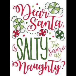 Dear Santa Is Salty The Same As Naughty