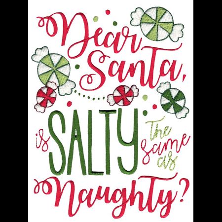 Dear Santa Is Salty The Same As Naughty