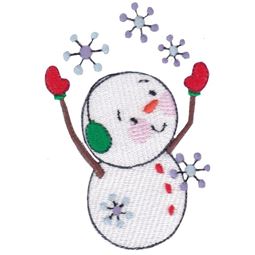Snowman And Snowflakes