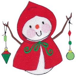 Snowman Holding Ornaments
