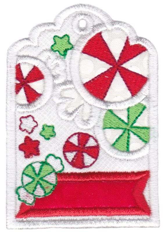 Peppermint Candy Christmas Tag