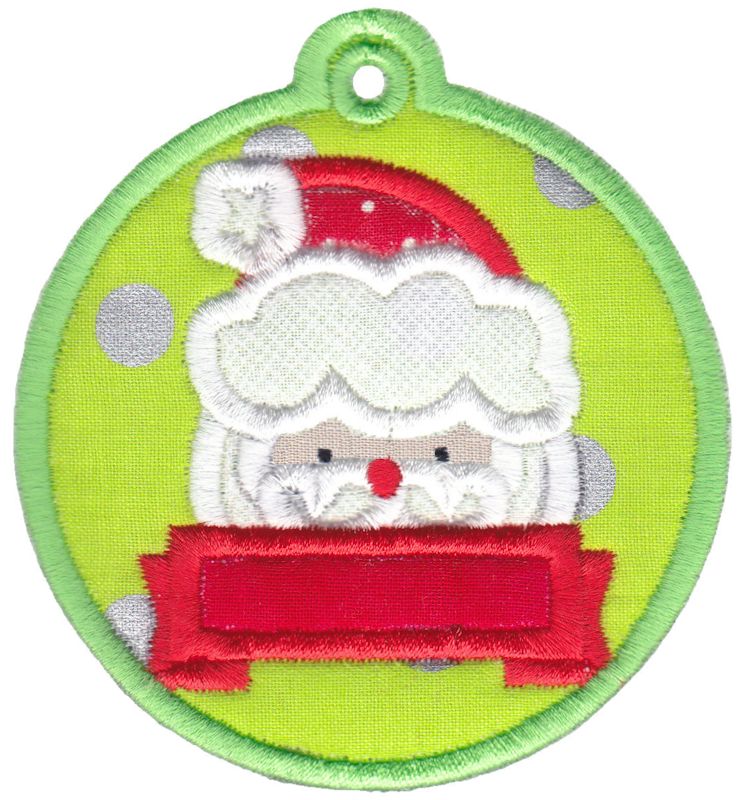 Santa Face Christmas Tag