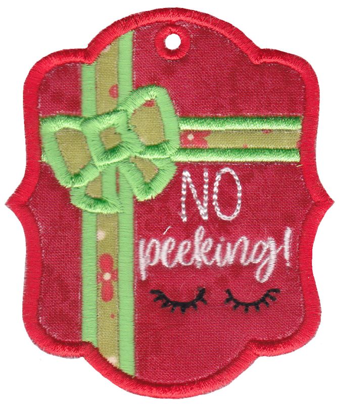 No Peeking Christmas Tag