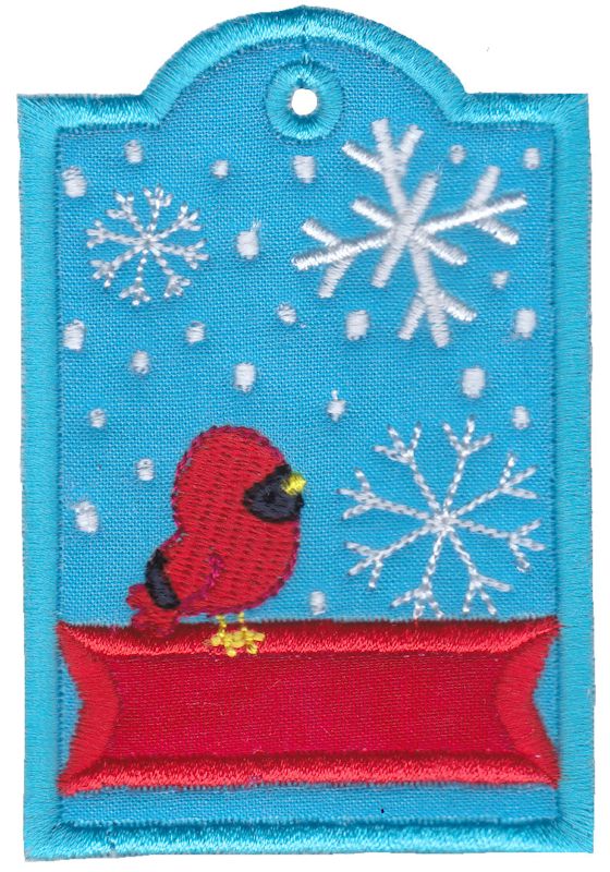 Cardinal Christmas Tag
