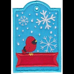 Cardinal Christmas Tag