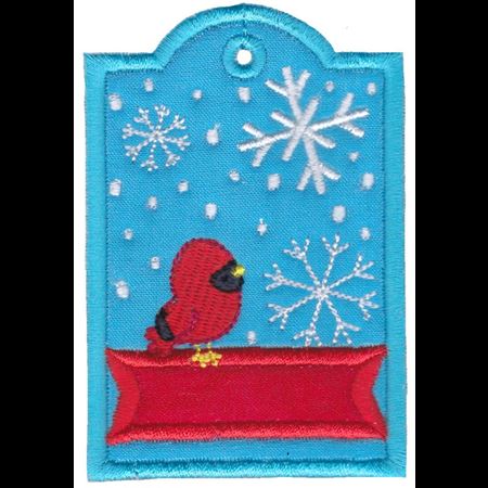 Cardinal Christmas Tag