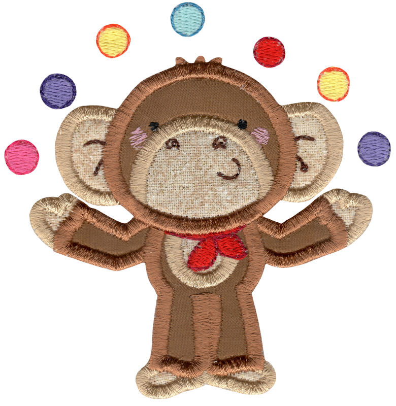 Applique Juggling Monkey