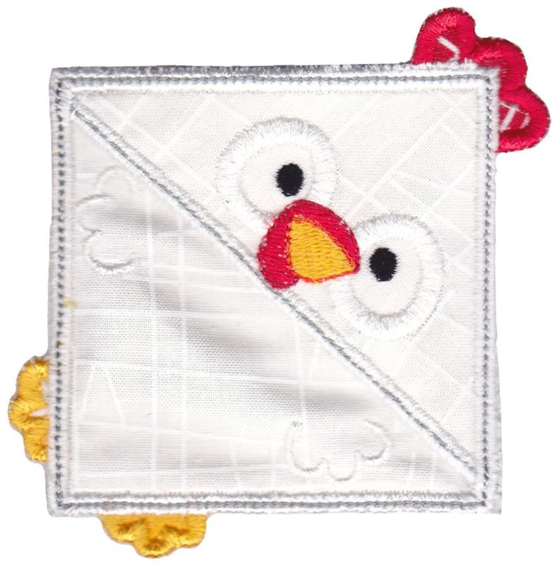 Rooster ITH Corner Bookmark