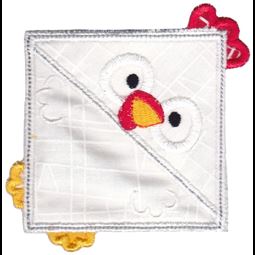 Rooster ITH Corner Bookmark