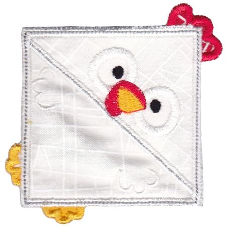 Rooster ITH Corner Bookmark