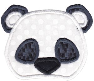Panda Face Applique