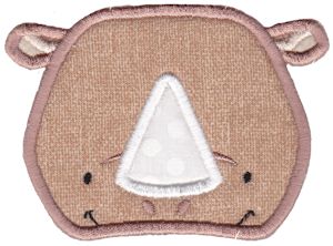 Rhino Face Applique