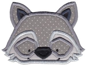 Raccoon Face Applique